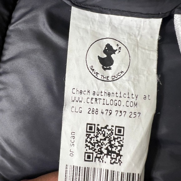 SAVE THE DUCK Alexander Puffer Jacket Mens M Ultra Light Down Alternative  Gray - Picture 6 of 9